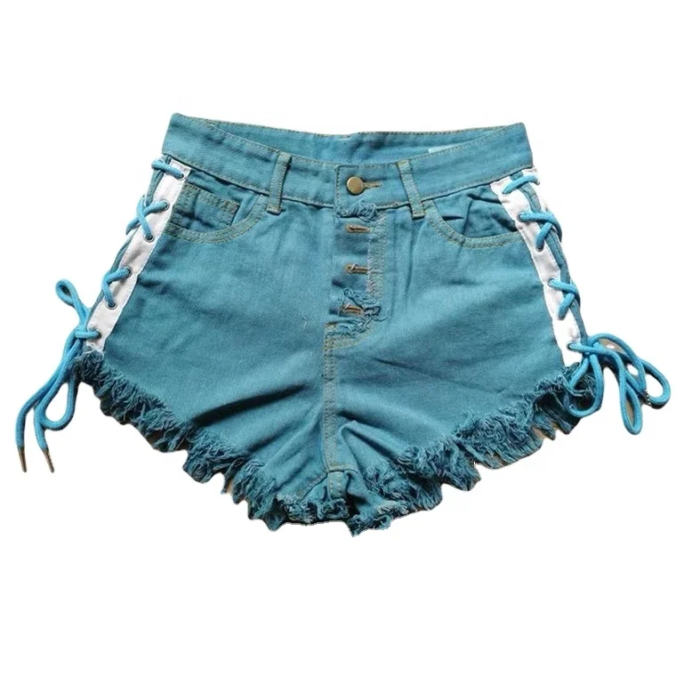 

New Style High Quality Patchwork Jean Jackets For Ladies Denim Shorts