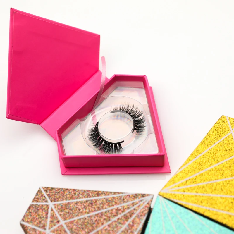 

wholesale Create your own brand lash box false eyelashes samples natural 3d mink lashes with logo