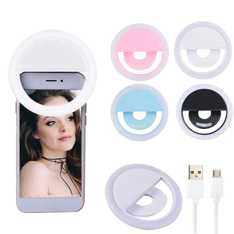 

Portable Selfie Flash Led Mobile Phone Camera Ring Light Table Clip Photography Enhancing, Picture