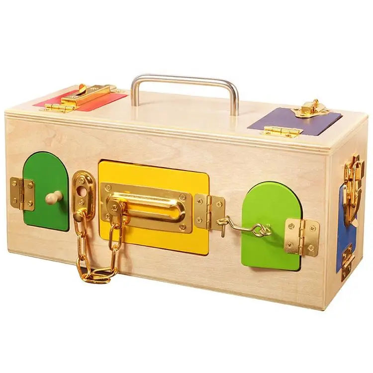 Factory Wooden Toddler Box Toys Teaching Busy Board Wooden Educational Toys Montessori Toys for Kinds