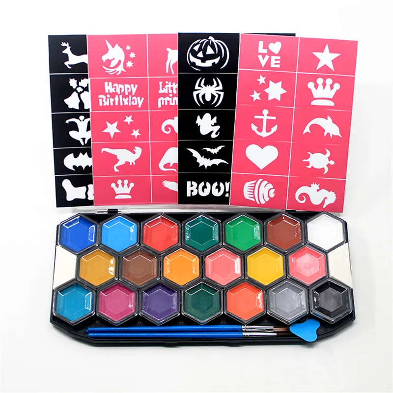 

New discover oppounity christmas gifts face body paint 20 colors professional Washable water color paint set