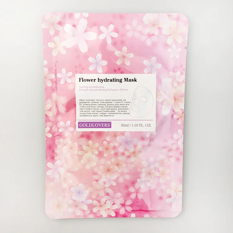 

Flower moisturizing Lightening and firming hydrating silk cosmetic facial mask, White