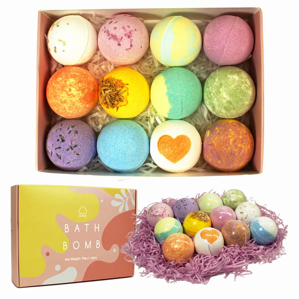 

Private Label Bath Salt Balls Set Yoni Steam Bath Fizzies Bath Bombs for body whitening soap, Rainbow colors,customized
