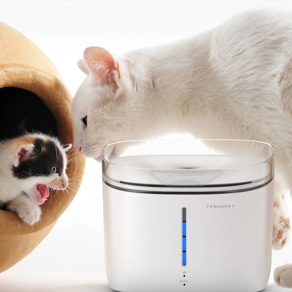 

Cat Water Fountain for Cats InsideWireless Pet Water FountainBattery Operated Automatic Cat Fountains for Drinking with Wirele