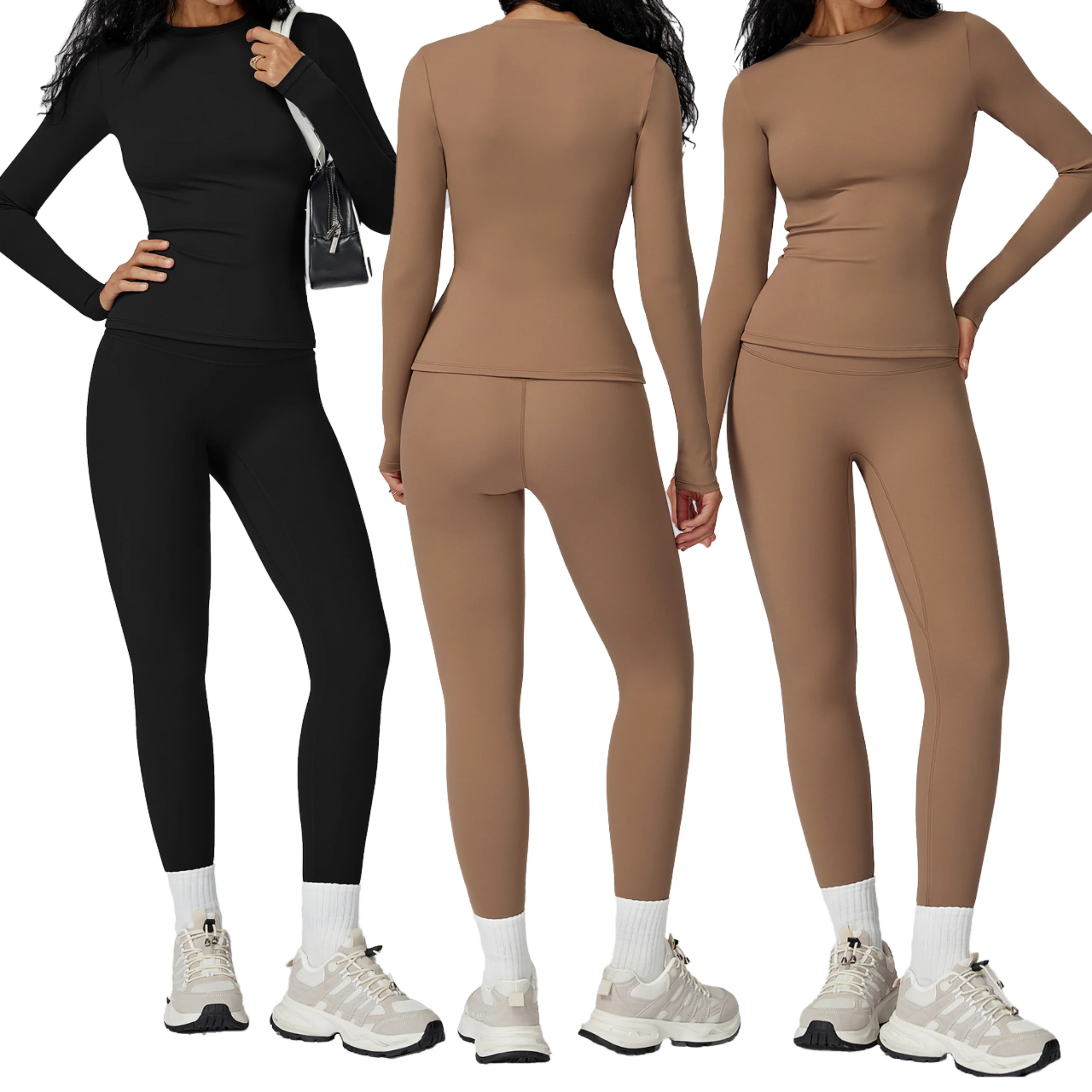 High-Waisted弹力无缝Sports Suit