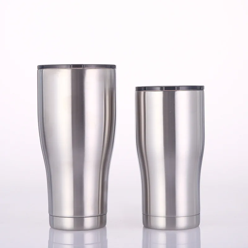 

US Warehouse 30oz Curved Stainless Steel Tumblers Double Walled Vacuum Insulated Tumblers, Customized color