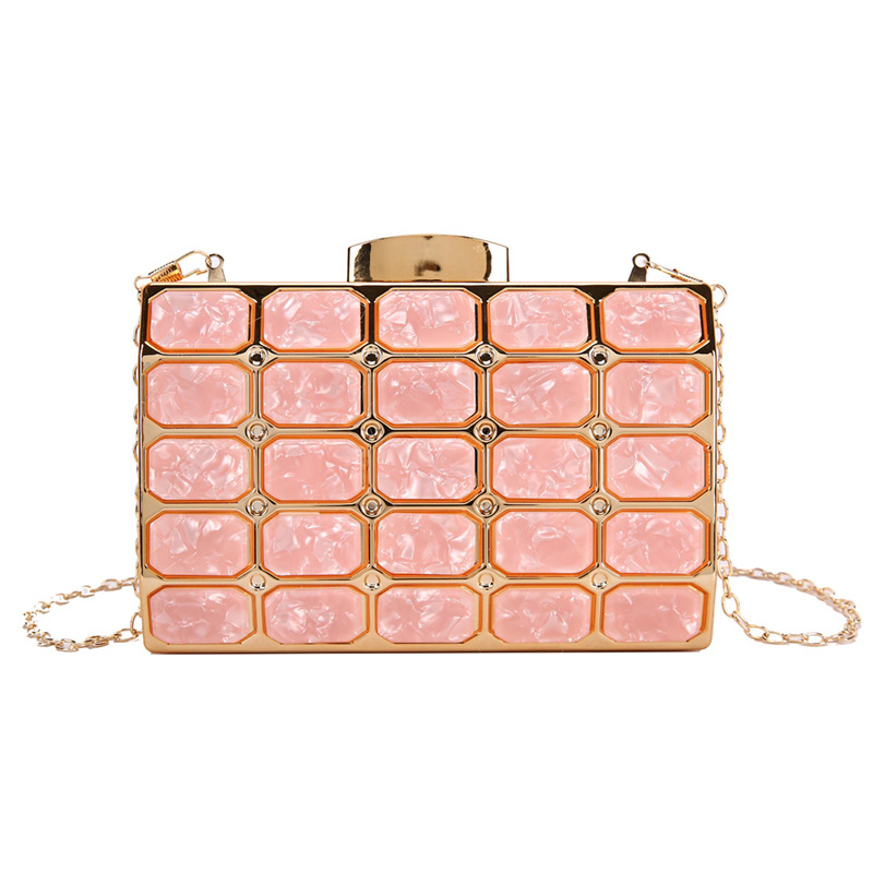 

Wholesale Fashion Bling Acrylic Evening Clutch Bag Ladies Mini Purse Acrylic Evening Box Bags, 4 colors