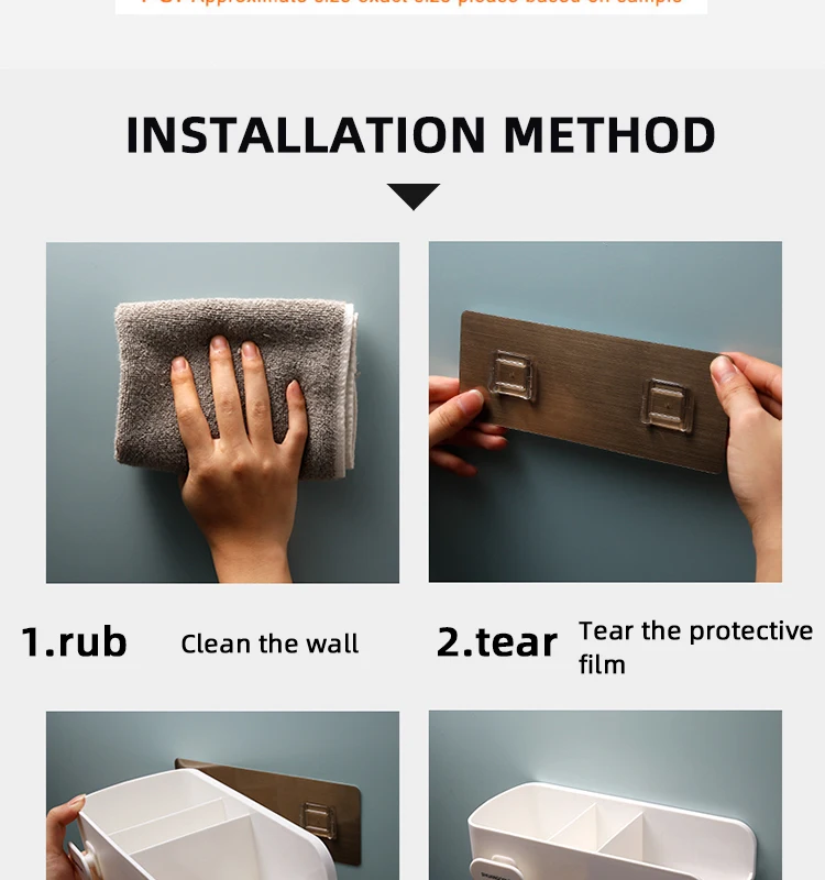 Adhesive Hair Dryer Holder Wall Mount-No Drilling Hair Dryer Styling Tools Organizer Storage- Multifunctional Shelf