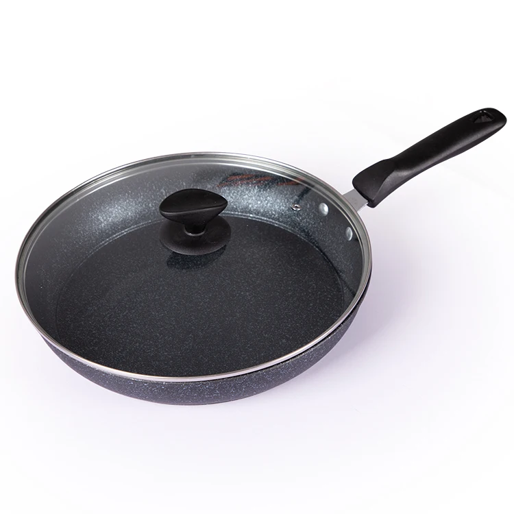 

Factory Direct Sales Chinese Round Chef Skillet Non-stick Frying Pan With Lid, Customized