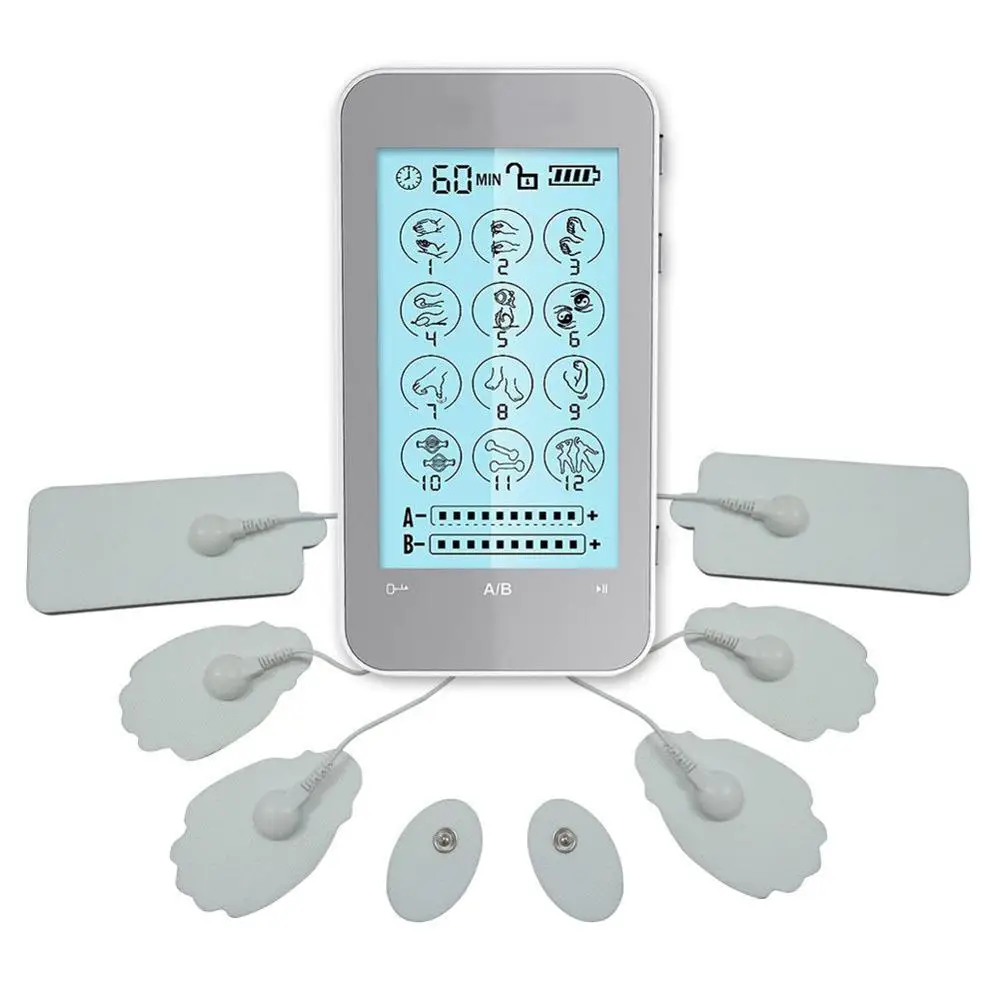 Elektrische Tientallen Pulse Impuls Massager EMS Spierstimulatie Apparaat Oplaadbare 12 Modi Zenuw Stimulator Relief Body Pijn