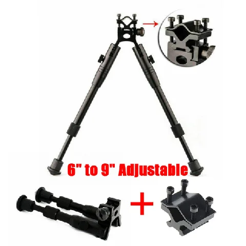 

Tactical Adjustable Laser Sight Torch Barrel Tube Mount 20mm Picatinny/weaver Rail Tactical Rifle Bipod, Black