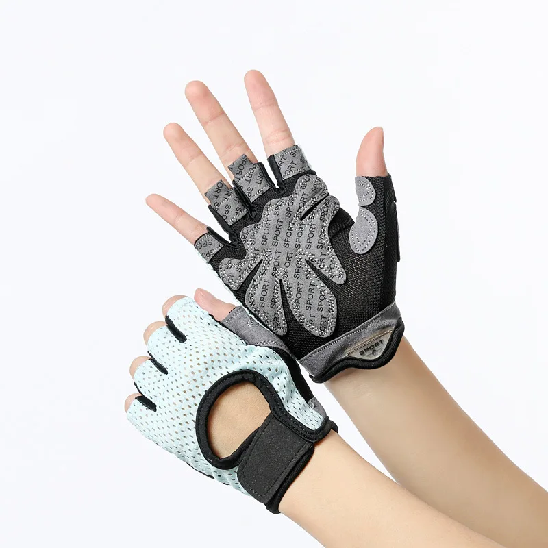 

Professional Fitness Gloves Non-Slip Yoga Exercise Half Finger Men Women Power Weight Lifting Hand Protector, 3 colors