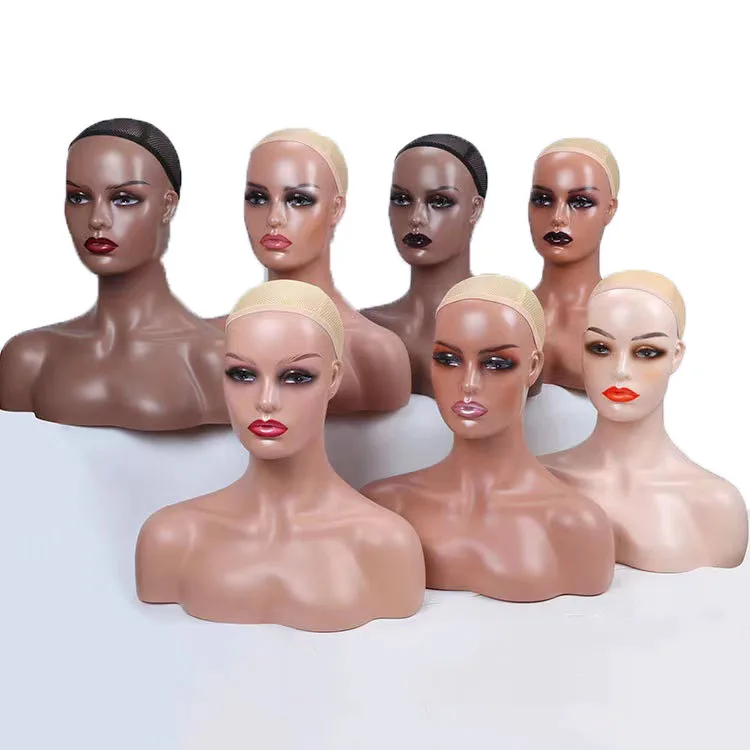 

Female Mannequin Head With Shoulder For Display Manikin Head With Shoulder For Wig Jewelry Makeup Hat Sunglass Display, 7pcs style