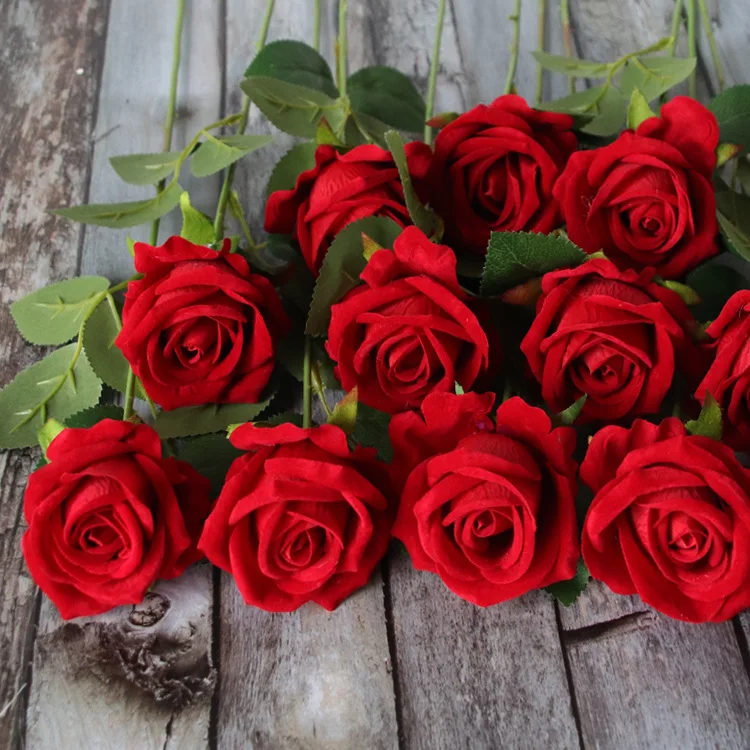 

Fashion Party Festival Home Decor Multiple Colors Rose Bouquet Artificial Flowers For Decoration Wedding Artificial