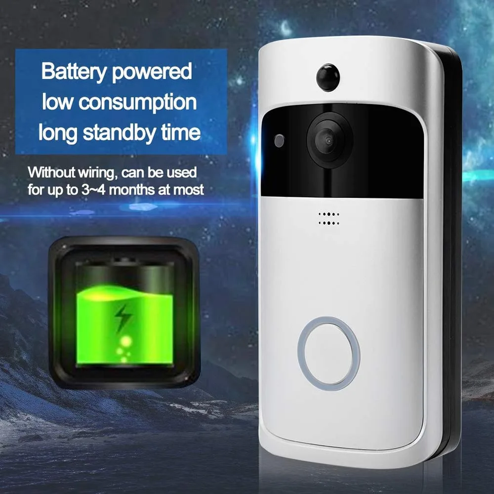 WiFi Smart Video Doorbell Smart Home Wireless Doorbell 720P HD Security