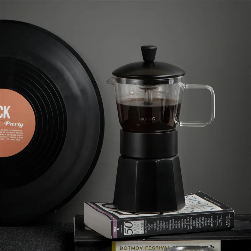 

Percolators logo colour glass espresso moka pot white aluminum Percolators
