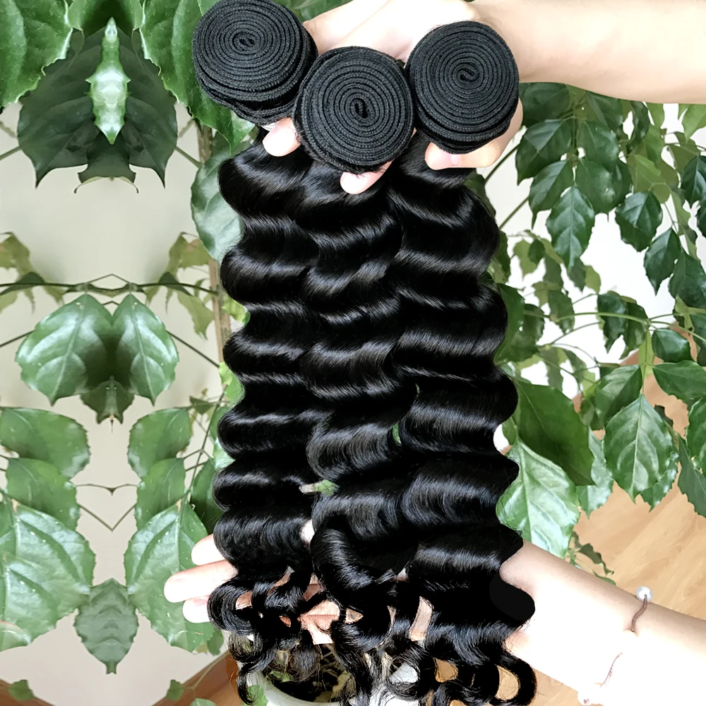 

unprocessed hair bundles human hair weave 10a grade loose wave raw virgin hair exotic wave