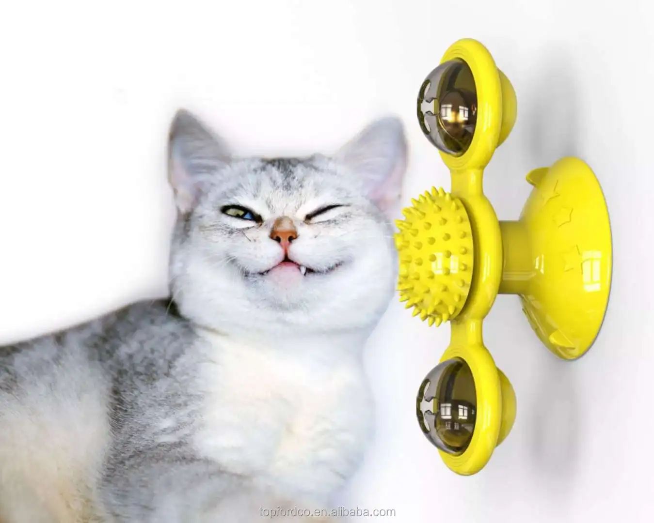 cat spinning toy interactive wtih multifunction massage molar