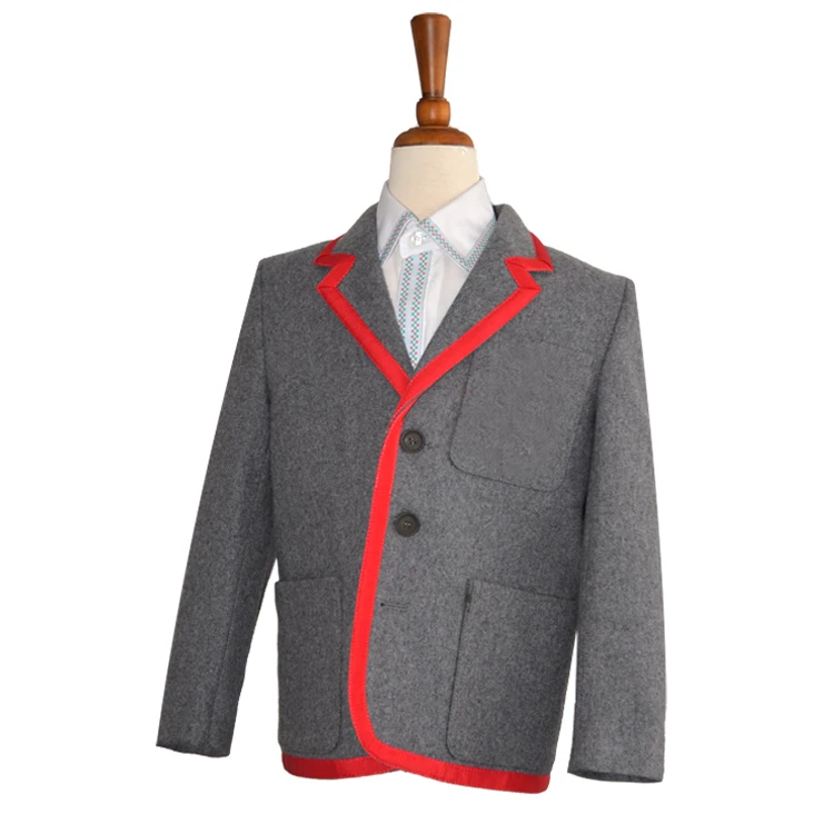 
School Uniform for Children Schoolwear boys formal suits Ribbon wool boys suits 