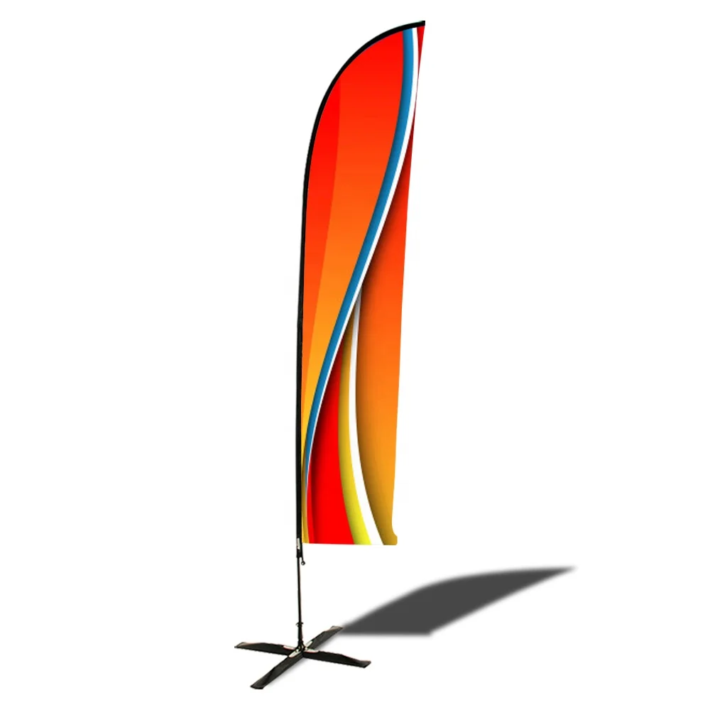 

Free Shipping To Australia Beach Banner Custom Flying Anti Wind Feather Flag, Cmyk 4 color printing