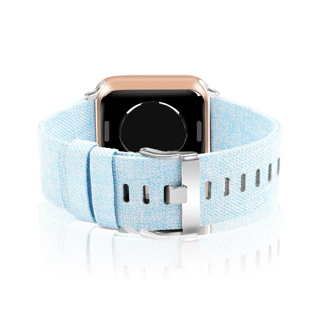 

Fashion Canvas fabric jeans watch strap for apple iwatch 5/4/3/2/1