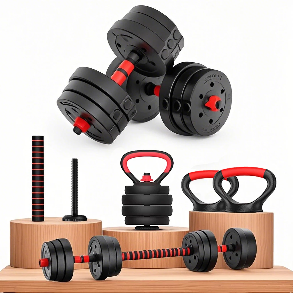 Hot Selling Fitness Equipment Dumbbell 2 in 1 40kg Adjustable Gym Equipment Dumbbell Barbell Set