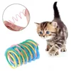 color plastic spring cat toys 2019 new product pet toys source manufacturer