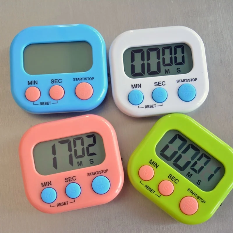 

Portable 100 minutes Electronic Plastic Mini Digital Cooking Kitchen Timer, Blue,white,green,pink