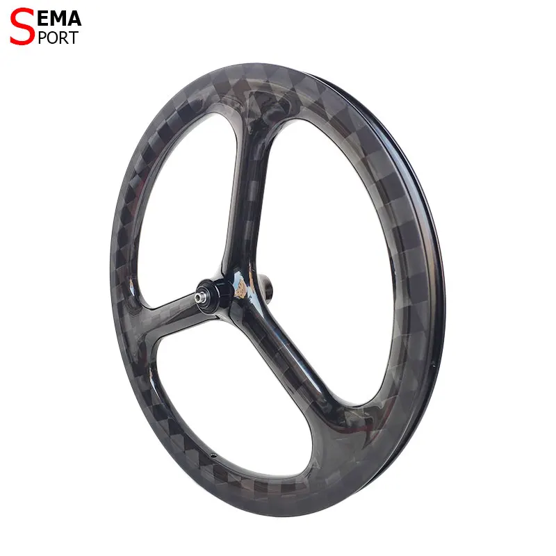 
16inch 349 brompton bicycle parts light weight carbon rim 3spoke hubsmith 38mm 3xity fnhon trispoke wheel 