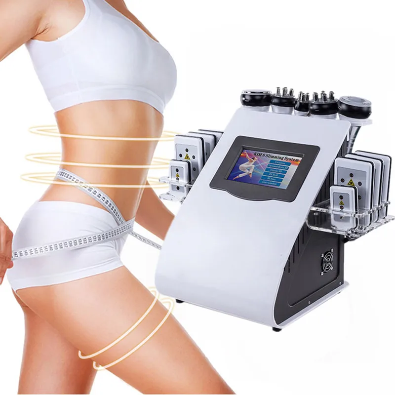 

Hot Selling 6 in 1 Lipolaser Cavitation RF Cavitation Vacuum Lipolaser Slimming Machine