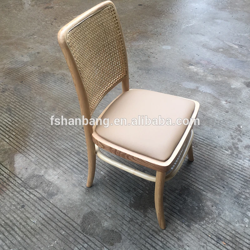 Natural Wood or Black Lacquer Edward Wormley Armchair with Caned Backrest