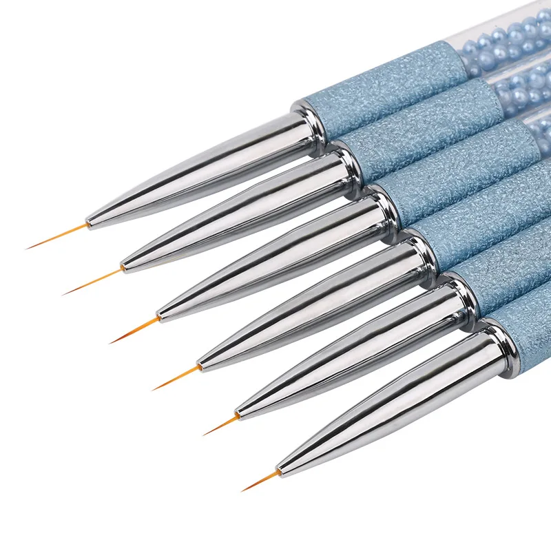 

Brand new brush gel nail 5 Pcs Brushes Set Liner Striping 3d Nail Art Brush with high quality, Blue
