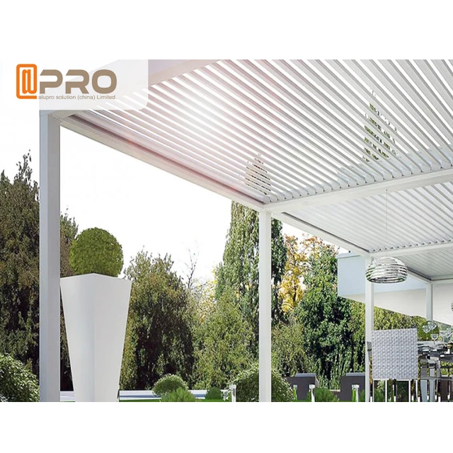 

Residential buildings patio aluminium alloy electric adjustable outdoor aluminum frame gazebo motorized pergola louver roof