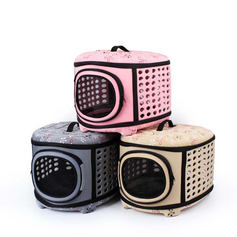 

Outdoor Removable Cover Pet Carrier Bag Portable Pet Carrier Bag Soft Dog Cat Traveling Bag, Pink, gray, beige