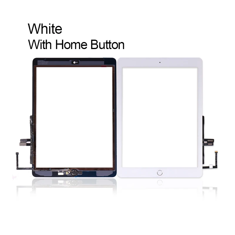 

Touch Screen With Home Button Digitizer Assembly For iPad 6 6th Generation A1893 A1954 For iPad 9.7 2018 Version, Black white