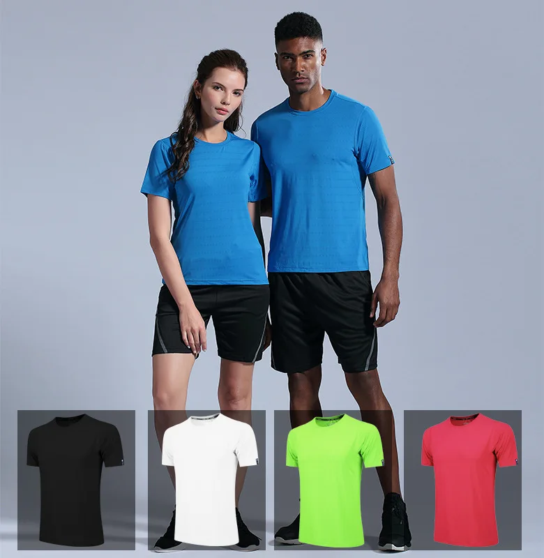 

Men And Women Unisex Quick Dry Polyester Fitness Sports Gym Fitness Basketball Running T-shirt Slim Fit T Shirt