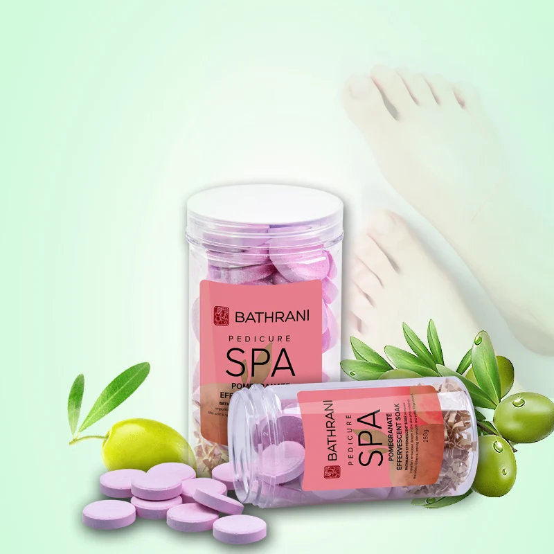 

BATHRANI Rose 250g Soak Fizzy Bath With pedicure Clean Disinfection For Nail Gel Clean Used, Colorful