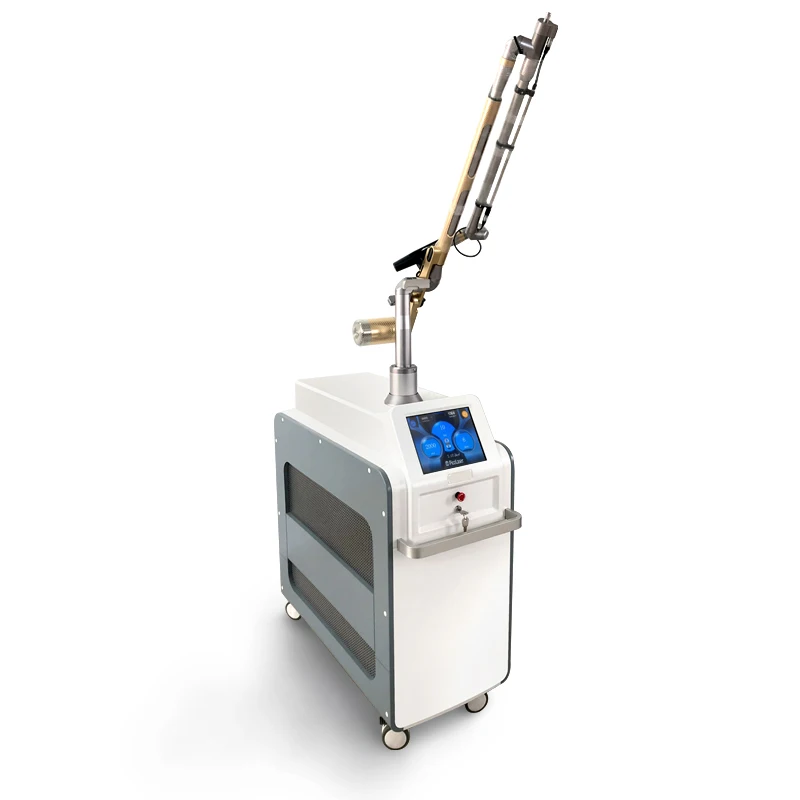 

Beauty Equipment Vertical Q-switched Nd Yag Laser Tattoo Removal 1064 nm 532nm picosecond Laser machine, White