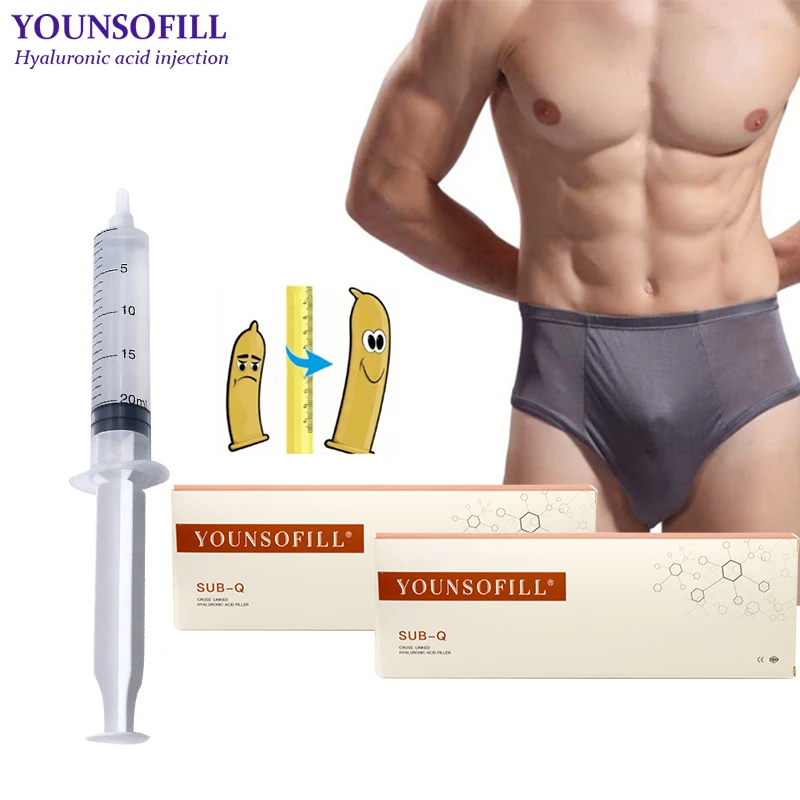 

Injection acide hydraulique penile enlargement with dermal filler for man
