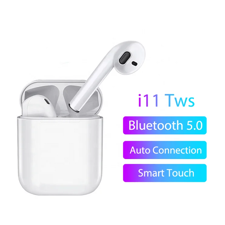 

2019 New i11 TWS Earbuds 5.0 Wireless Headset Touch Headphones, White