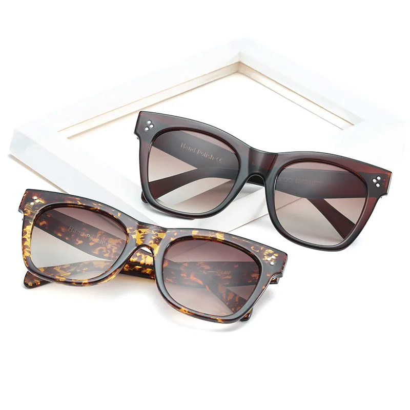 

DCOPTICAL 2021 Newest Full Rim Sun Glass Cat Eye Classic UV400 Male Metal Nail Decoration Fashion Women Sunglasses