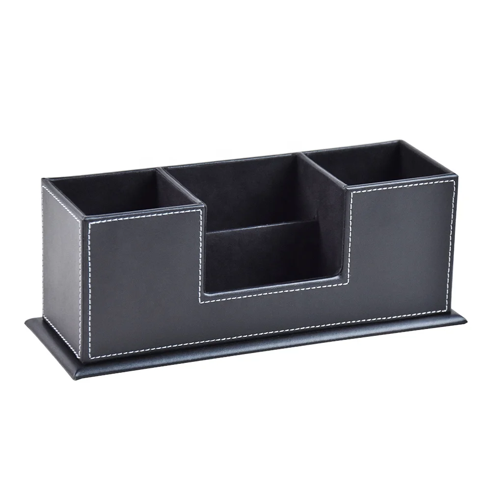 

Modern office stationery holder leather and business card holder with pen holder