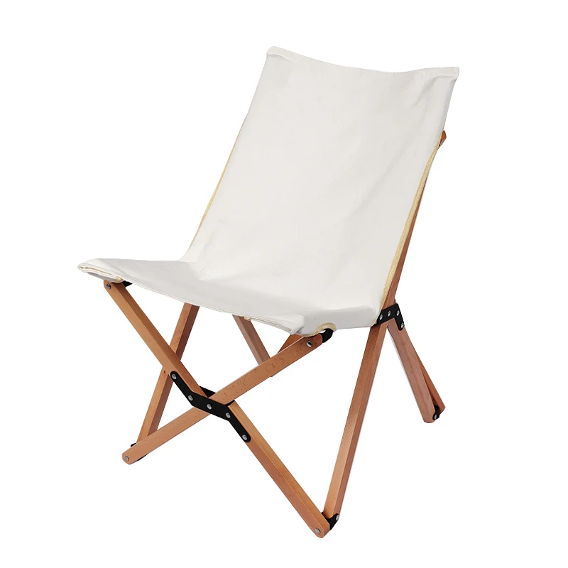 
Outdoor lightweight camping beech relax folding beach wood armrest chair 