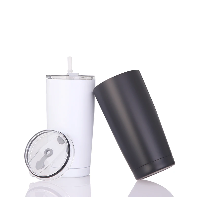 

double wall vacuum stainless steel tumbler 20oz powder coated regular tumbler