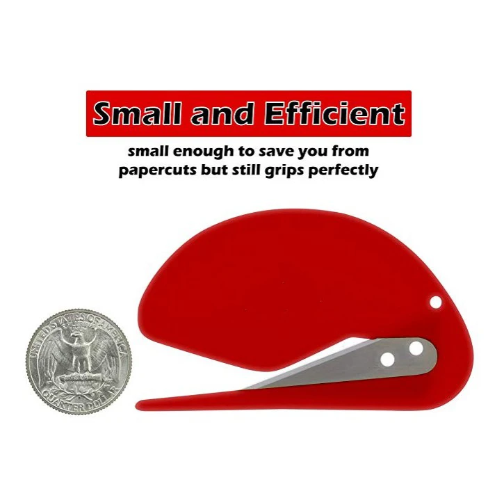 Manual Custom Engraved Open Ended Letter Envelop Opener Plastic Logo