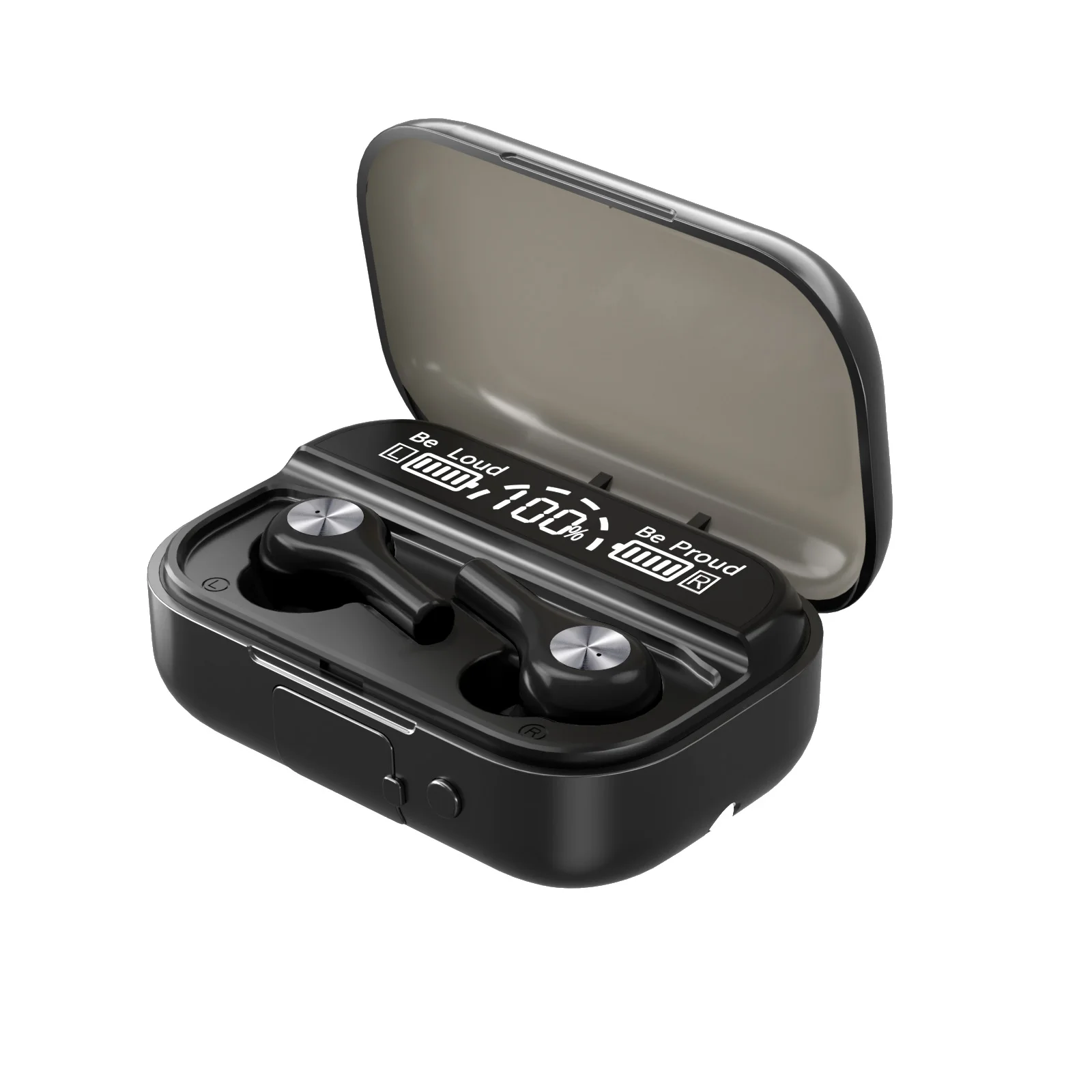 

Sport Magnetic Wireless Headset TWS Headphone Deep Bass Earphone Mobile Phone with led display ang Light