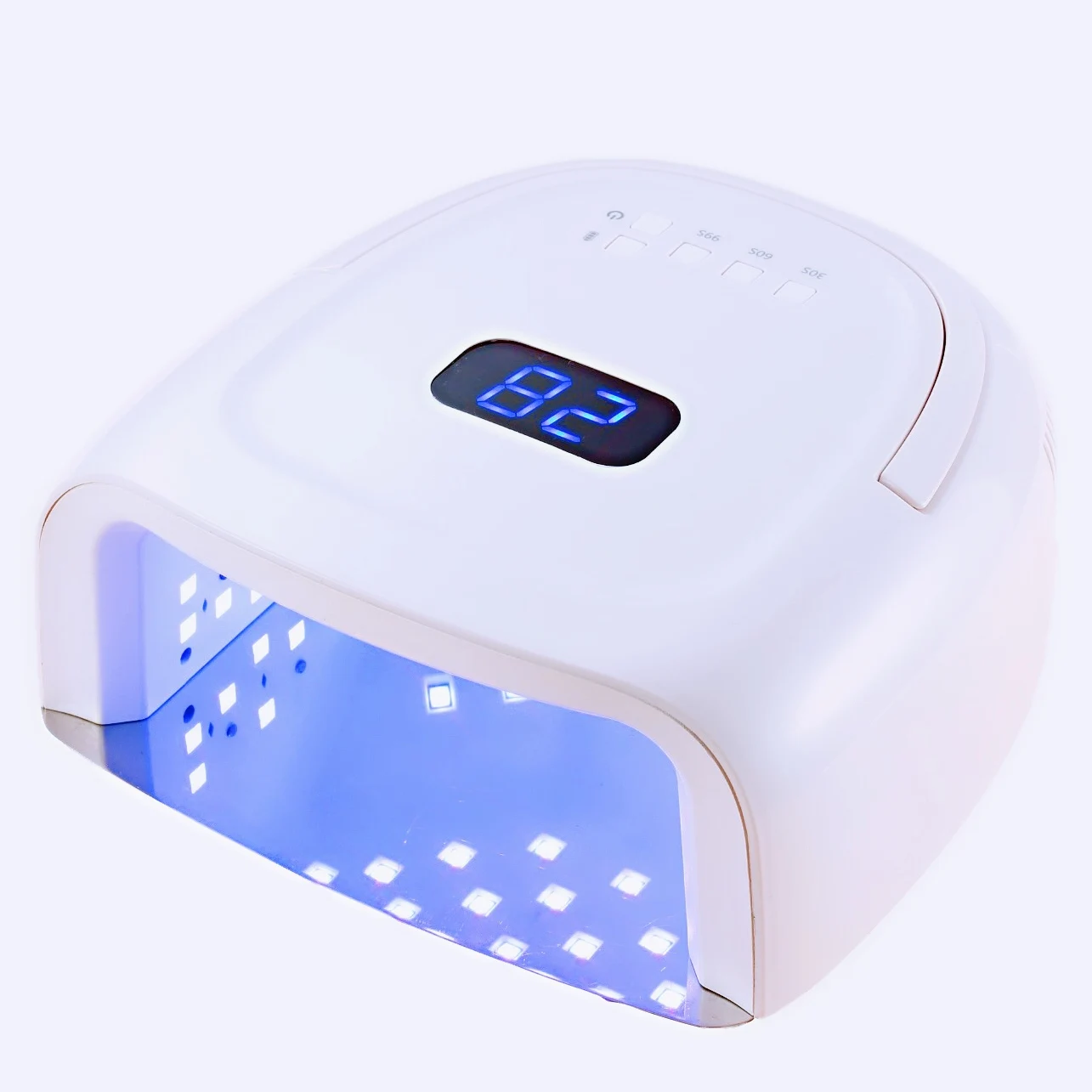 

Built-in Battery Wireless UV Lamp 60W Gel Nail Polish Dryer Nail Curing Light Cordless LED Nail Lamp, White