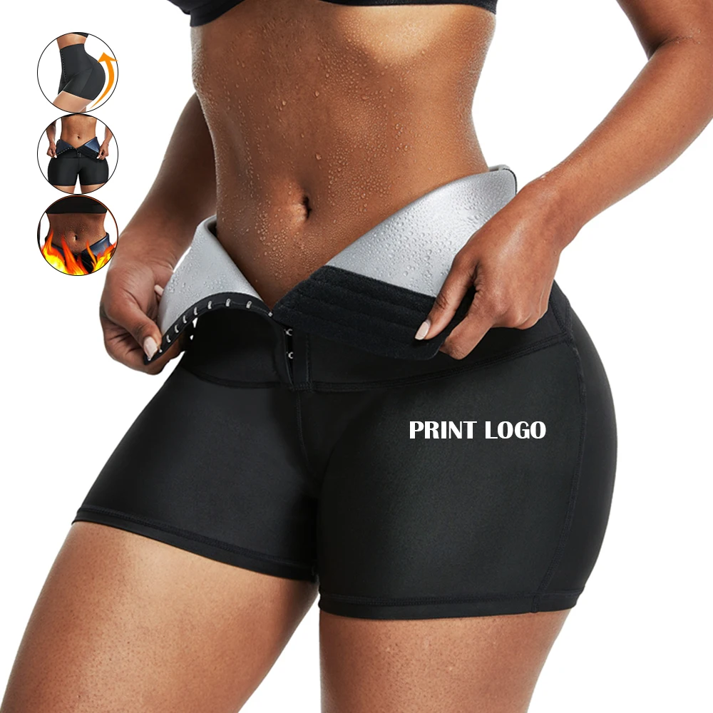 

Breathable Mesh Stitching Slim Neoprene Women Sweat Pants Trousers Waist Trainer Leggings Shorts
