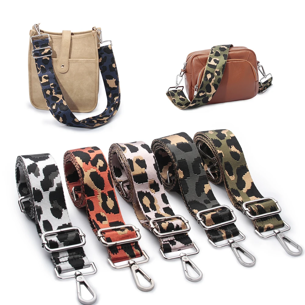 

RTS Best Selling Wide Leopard Shoulder Strap Custom Webbing Wide Bag Strap Handbag Straps