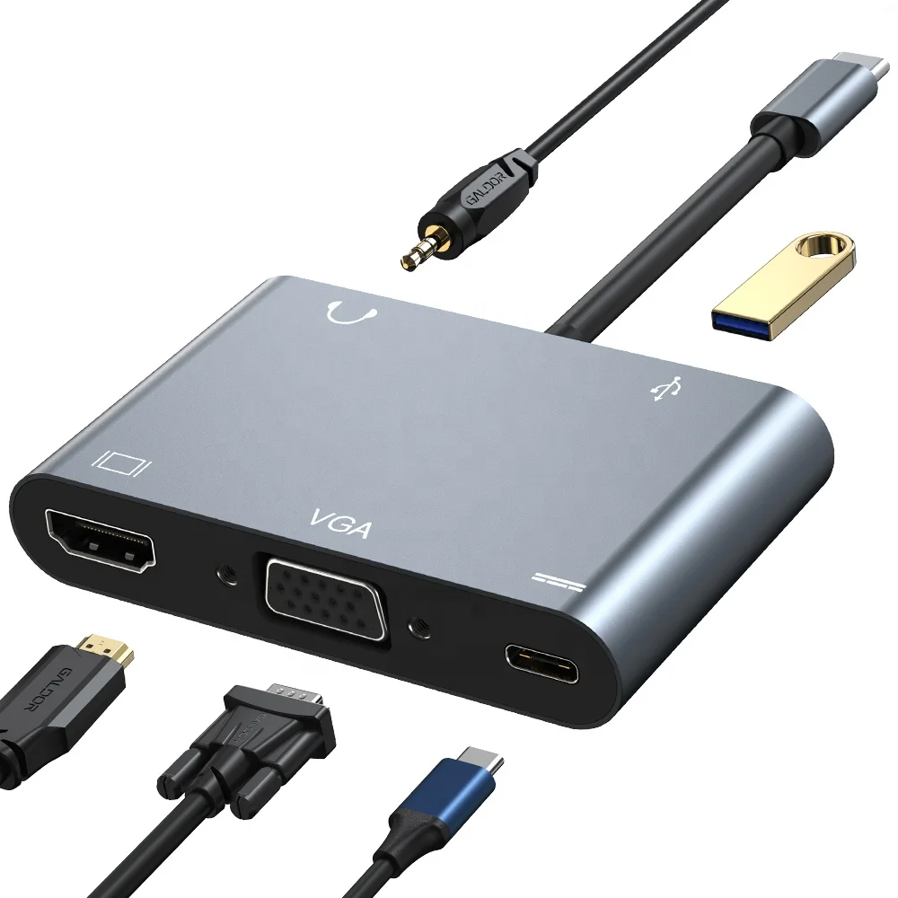 

Wholesale New Hub Uni Usb Hub 3.0 Multiport Usb C To Hdtv Monitor Usb C Adapter Hub, Space gray